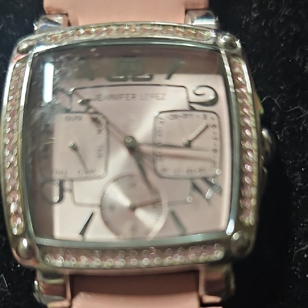 Jennifer Lopez Blush Pink Square Watch